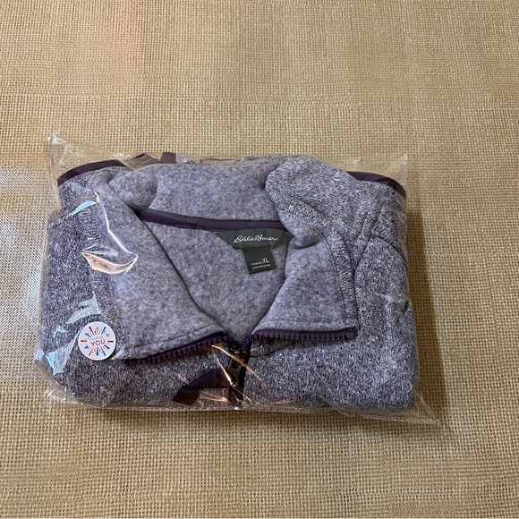 Worn Once! Eddie Bauer Fleece Zip Vest Heather Lavender Size XL - Picture 15 of 15